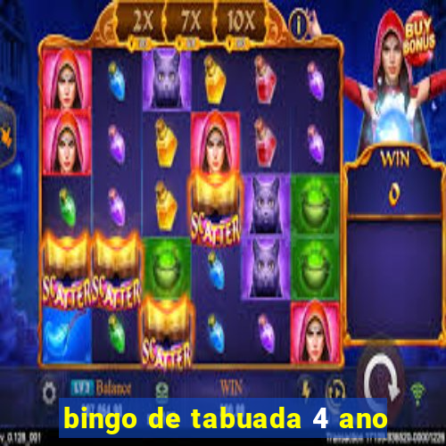 bingo de tabuada 4 ano